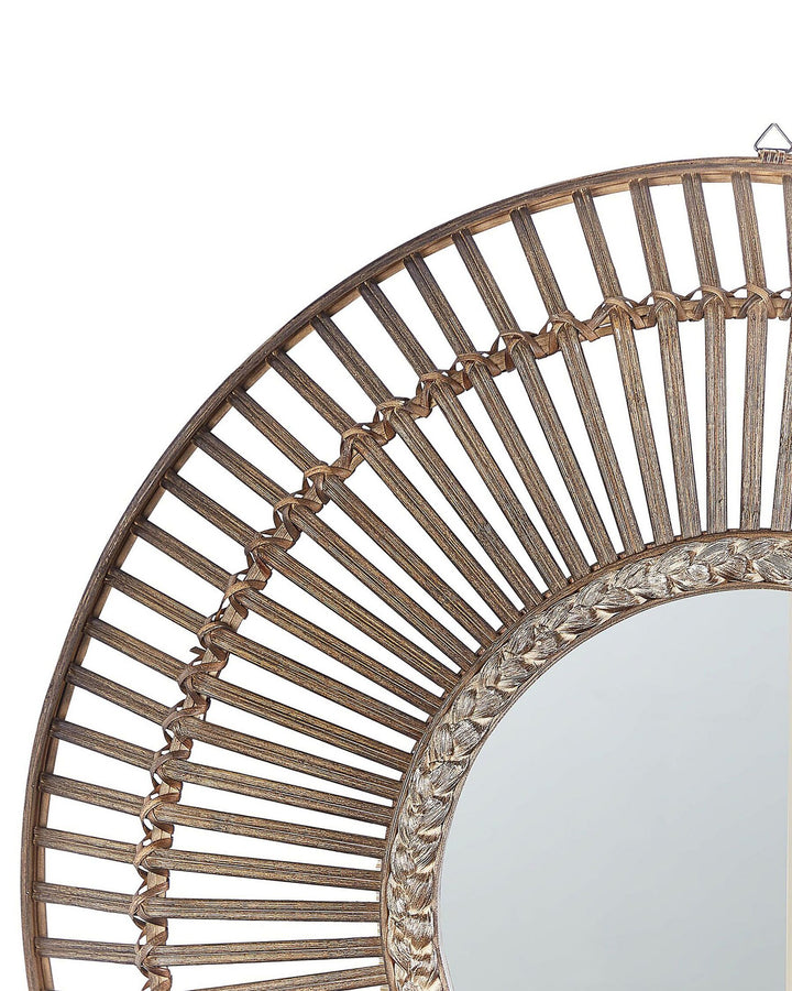 Wall Mirror Blasito Bamboo Wood Brown