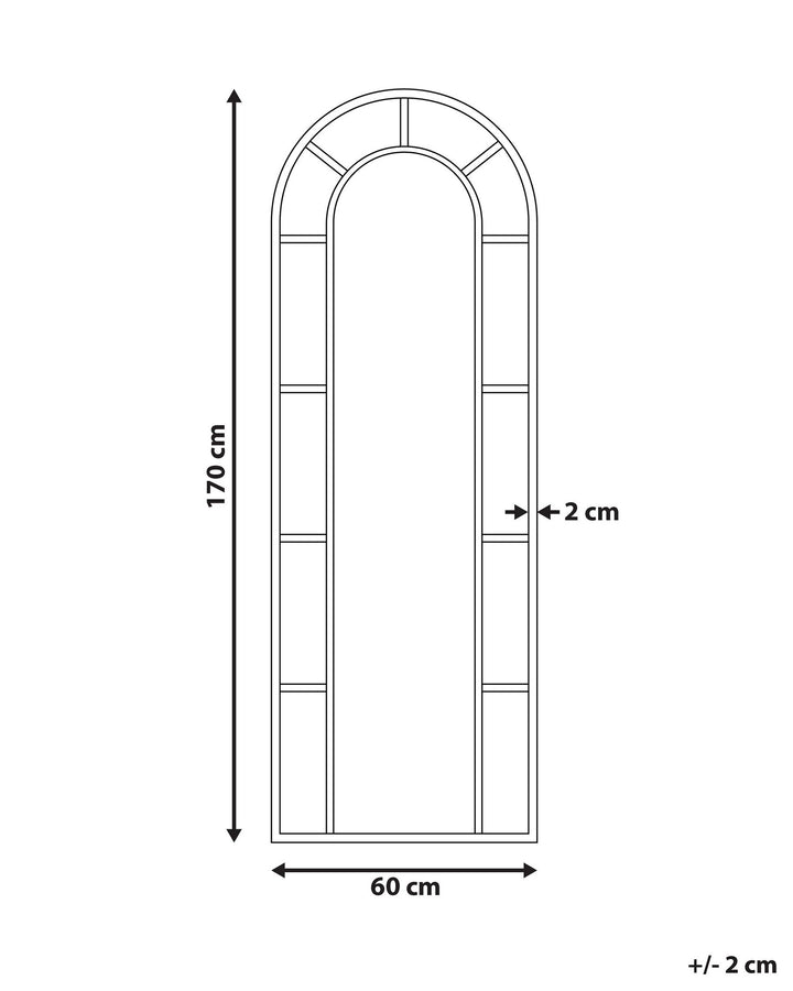 Wall Mirror Crosses Metal Black
