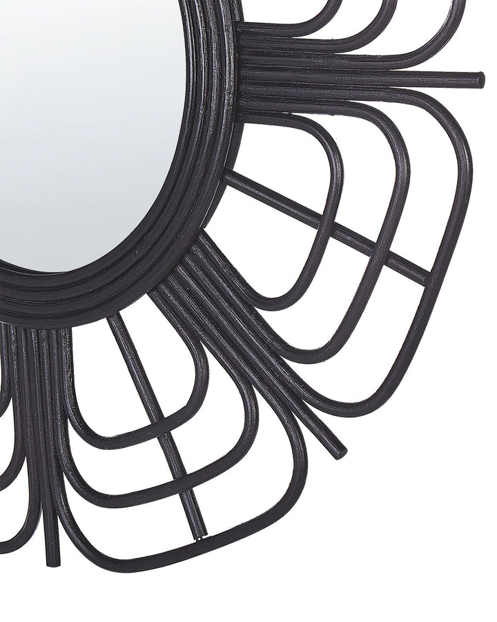 Wall Mirror Pasaku Rattan Black