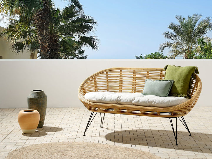 Maratea Garden Sofa 2 Seater Rattan Natural