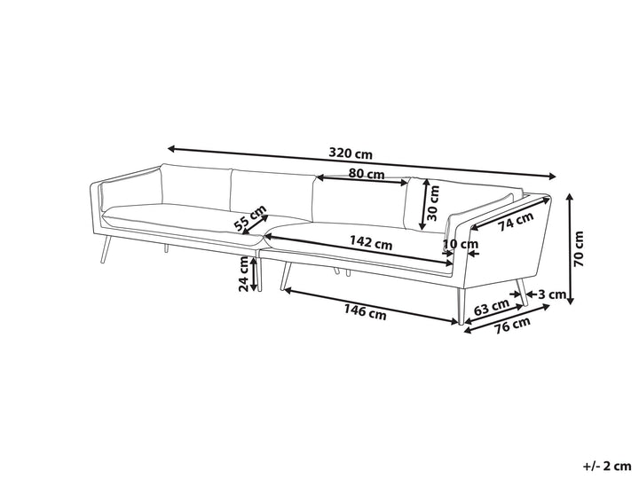 Loretello Garden Sofa 4 Seater Grey