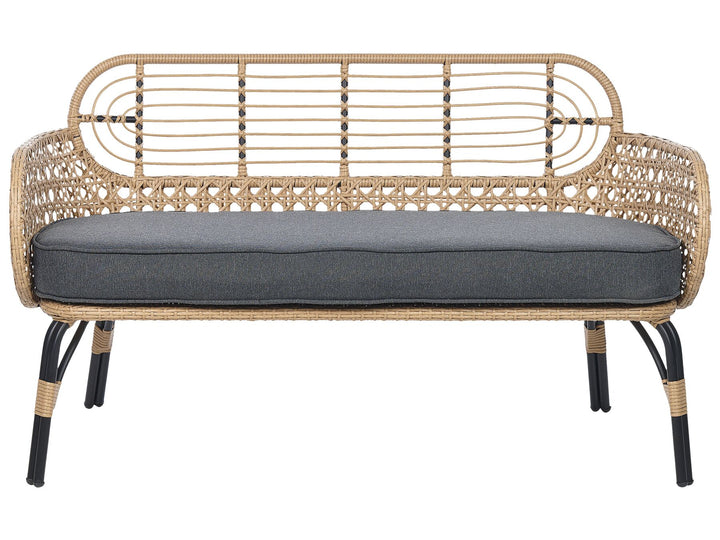 Pratello Garden Sofa 2 Seater PE Rattan Natural