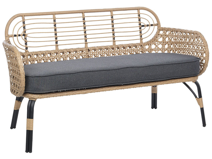 Pratello Garden Sofa 2 Seater PE Rattan Natural
