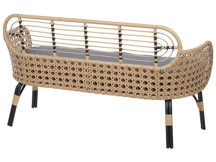 Pratello Garden Sofa 2 Seater PE Rattan Natural