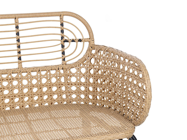 Pratello Garden Sofa 2 Seater PE Rattan Natural