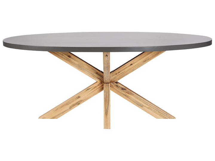 Oristano Garden Dining Set 6 Seater with Cushions Concrete Beige