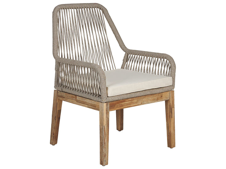 Oristano Garden Dining Set 6 Seater with Cushions Concrete Beige