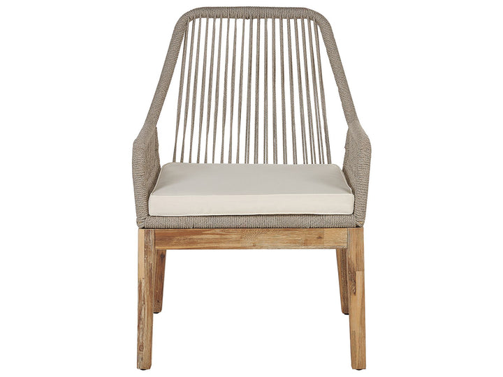 Oristano Garden Dining Set 6 Seater with Cushions Concrete Beige