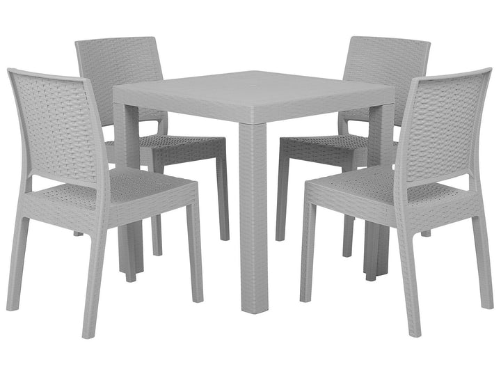 Fossano Garden Dining Set 4 Seater Light Grey