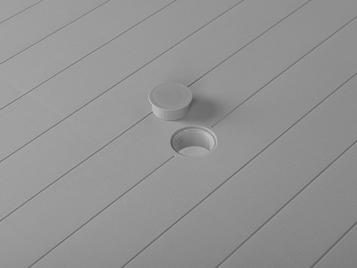 Fossano Garden Dining Set 4 Seater Light Grey