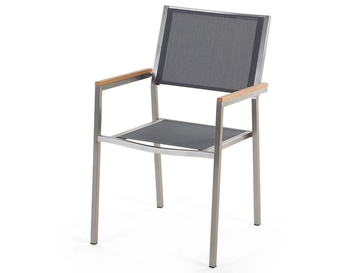 Grosseto Garden Dining Set 6 Seater Eucalyptus Wood Brown/ Grey