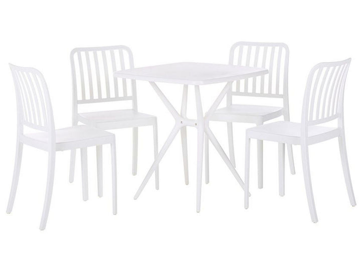 Sersale Garden Dining Set 4 Seater White