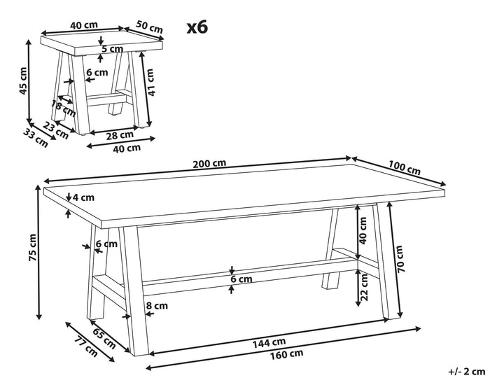 Tonnare Garden Dining Set with Stools 6 Seater Concrete Grey
