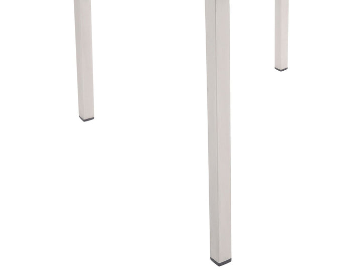 Maletto/Grosseto Garden Dining Set 4 Seater Metal Marble Effect Grey