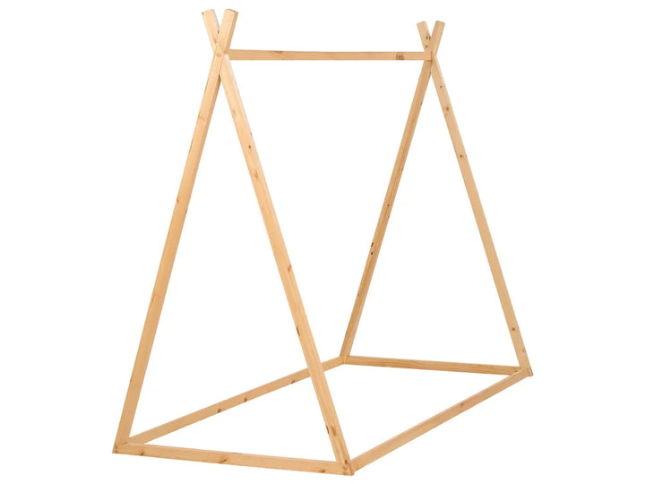 Kids Bed Teepee Pine Wood 90 x 200 cm (EU Single) Light Brown Akkie