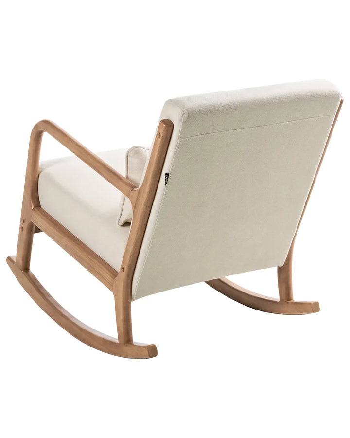 Rocking Chair Fabric Light Beige Amilio