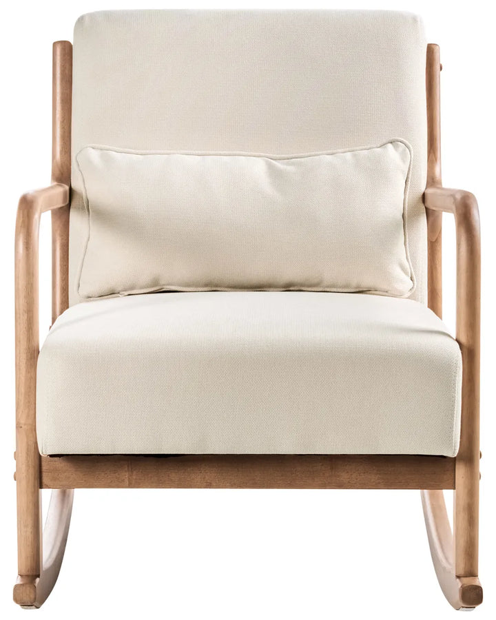 Rocking Chair Fabric Light Beige Amilio