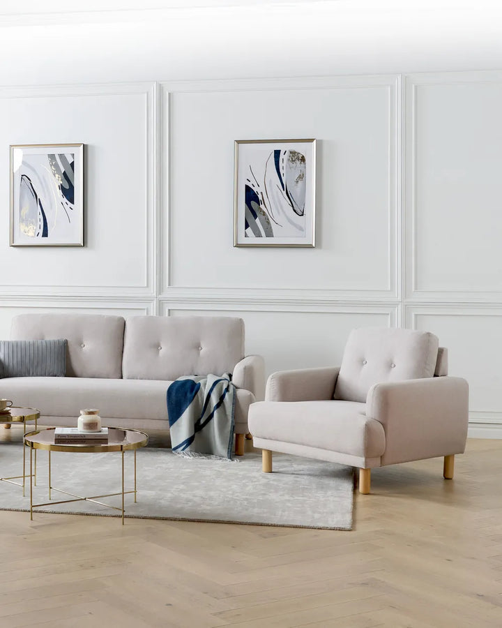 Armchair Fabric Taupe Shelbi
