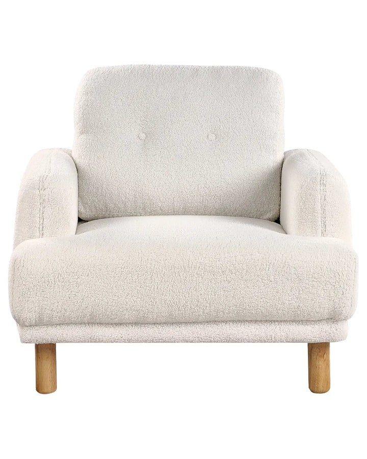 Armchair Boucle White Shelbi