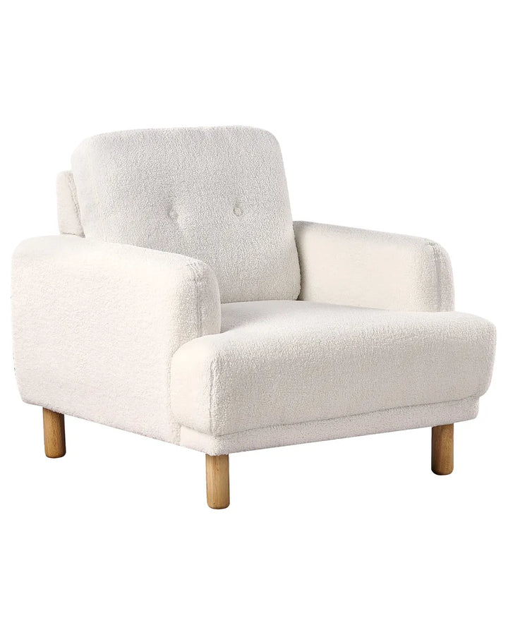 Armchair Boucle White Shelbi