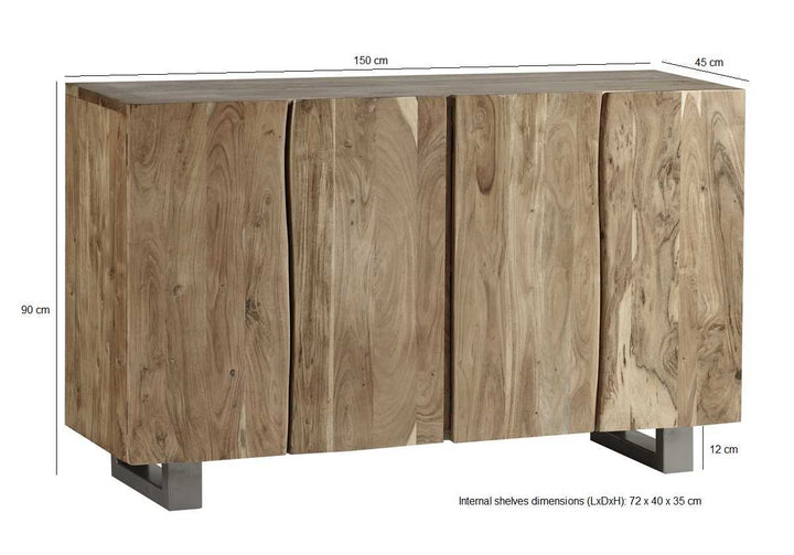 Baltic Live Edge Large Acacia Wood Sideboard