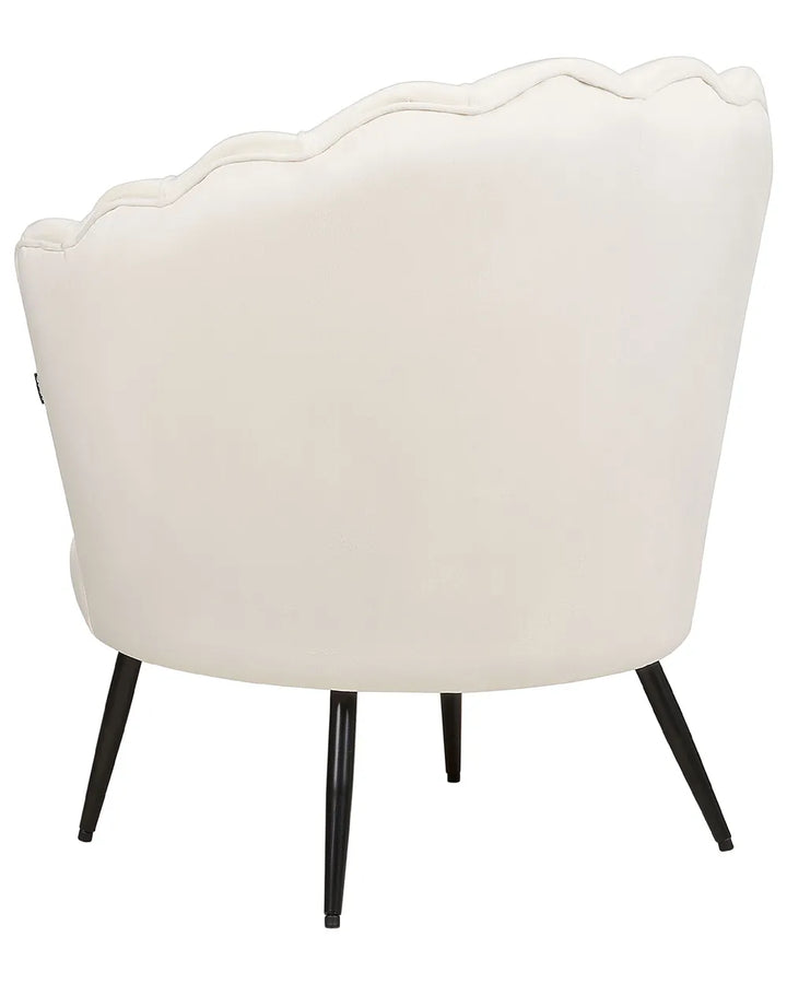 Armchair Velvet Off-White Jairden