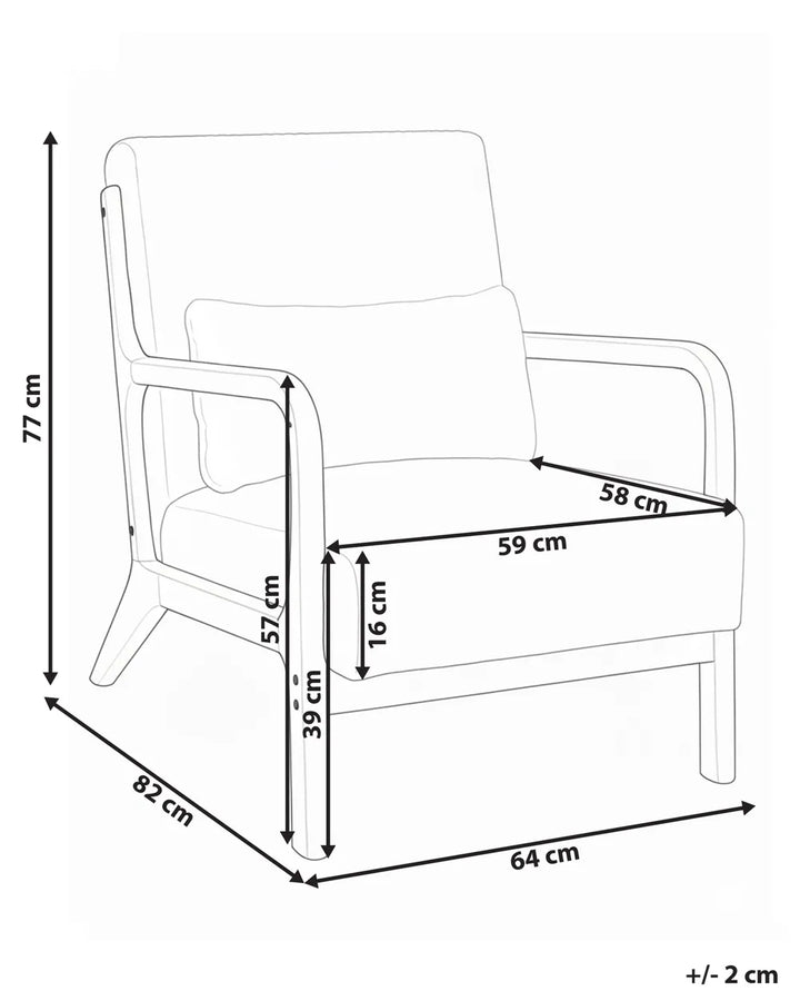 Armchair Corduroy Beige Levick