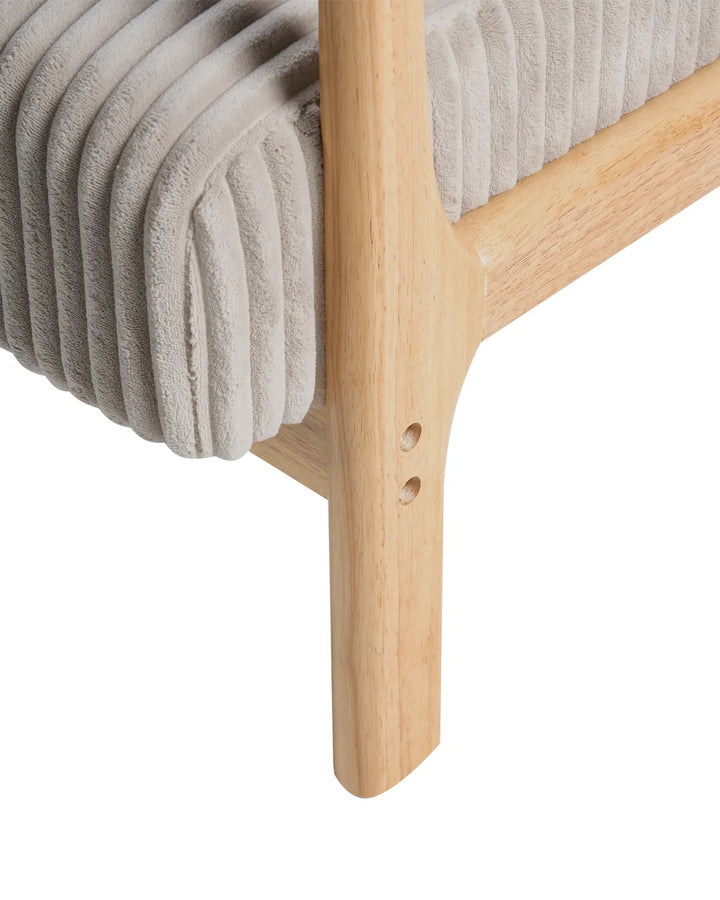 Armchair Corduroy Beige Levick