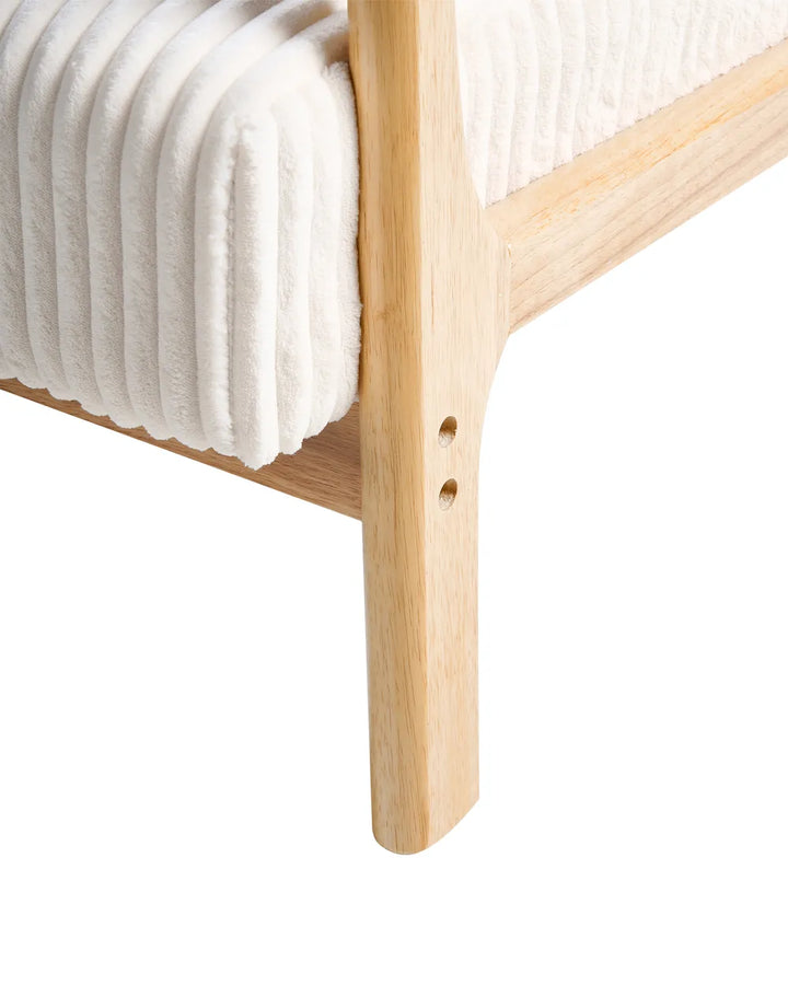 Armchair Corduroy White Levick