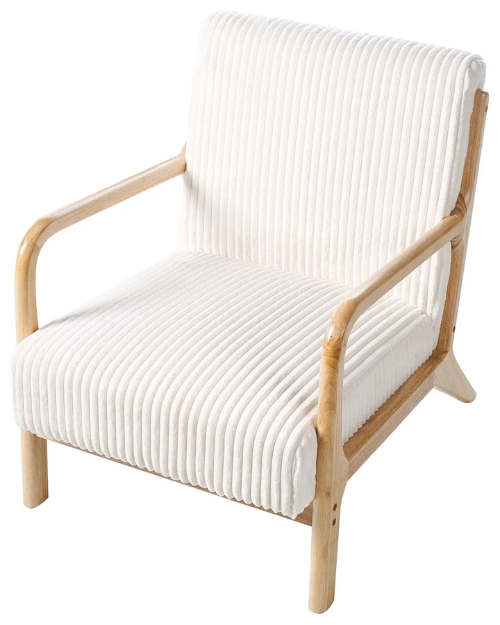 Armchair Corduroy White Levick