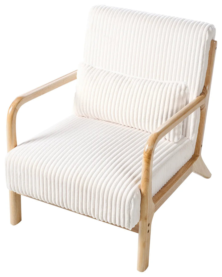 Armchair Corduroy White Levick