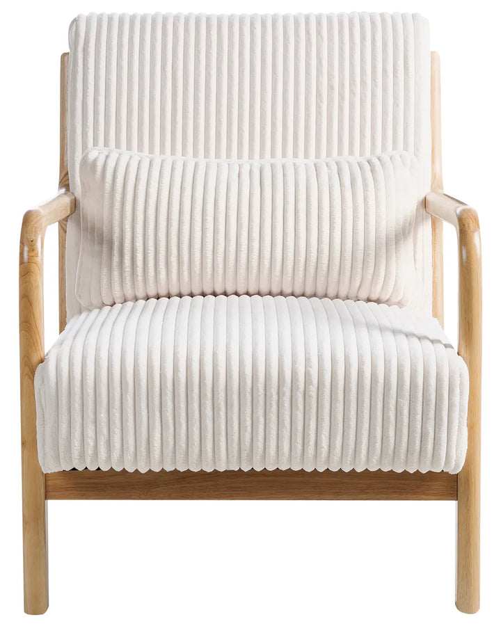 Armchair Corduroy White Levick