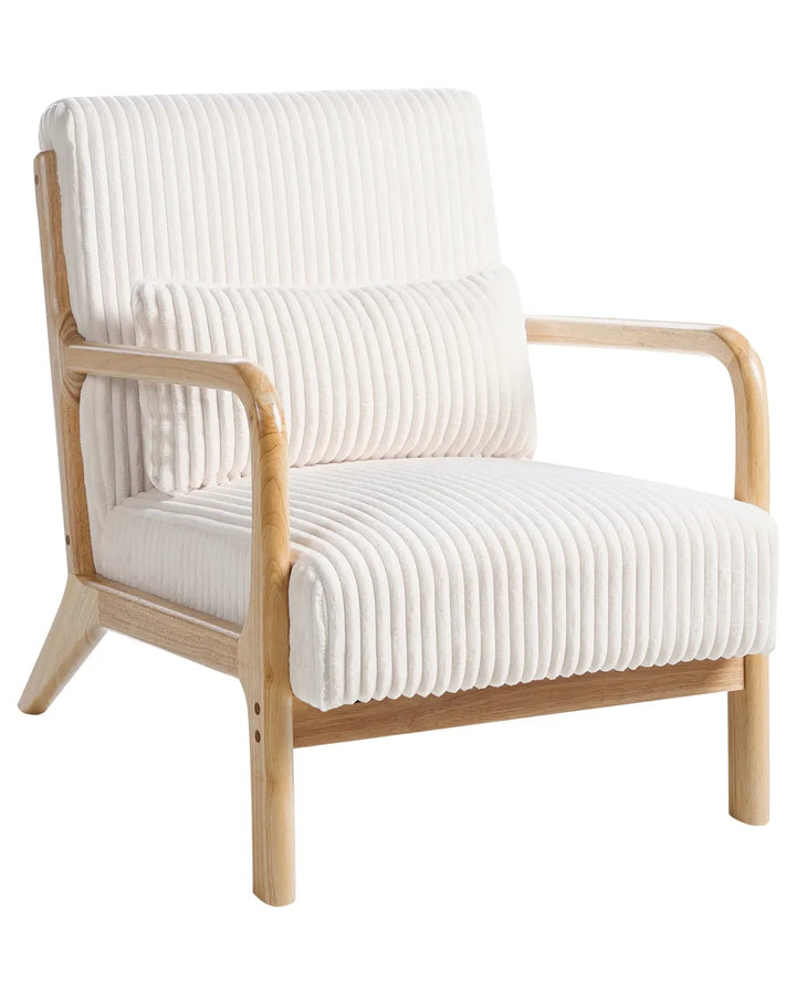Armchair Corduroy White Levick