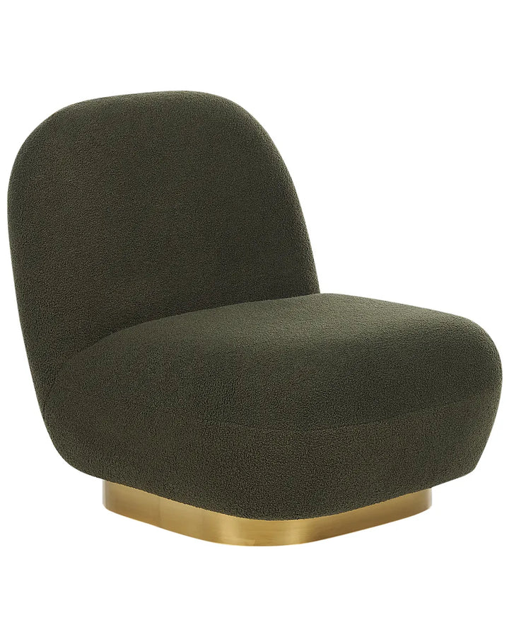 Armchair Boucle Dark Green Rayn