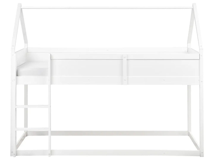 Mid Sleeper Bed House Pine Wood 90 x 200 cm (EU Single) White Schlemmer