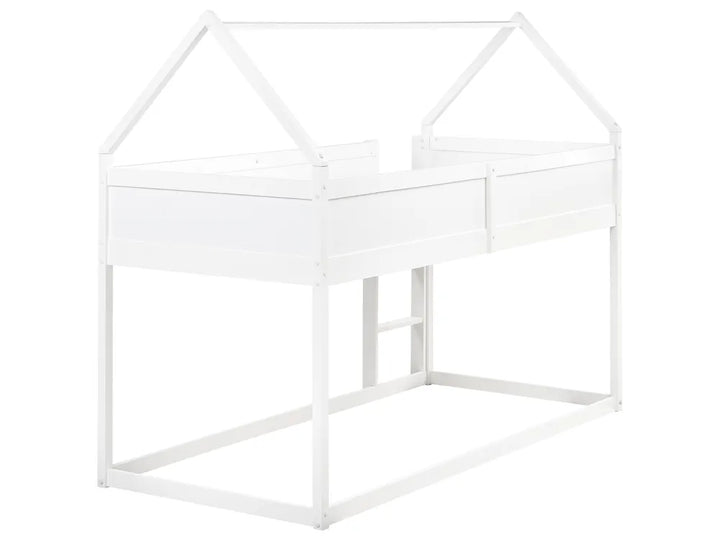 Mid Sleeper Bed House Pine Wood 90 x 200 cm (EU Single) White Schlemmer