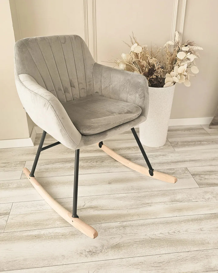 Rocking Chair Velvet Grey Holden