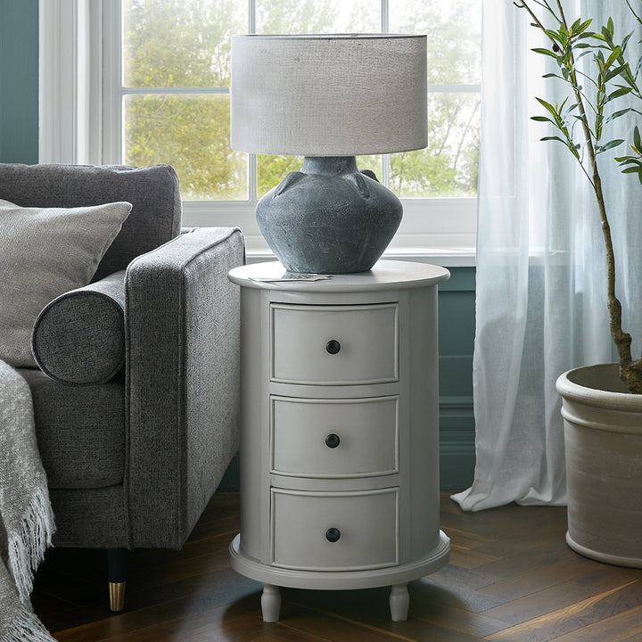 Camden Collection 3 Drawer Round Side Table