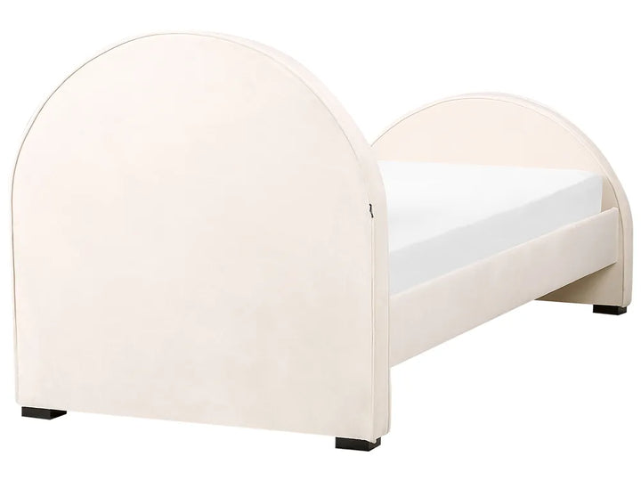 Kids Bed Velvet 90 x 200 cm (EU Single) Beige Madison