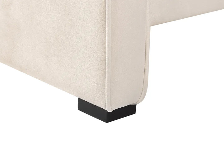 Kids Bed Velvet 90 x 200 cm (EU Single) Beige Madison