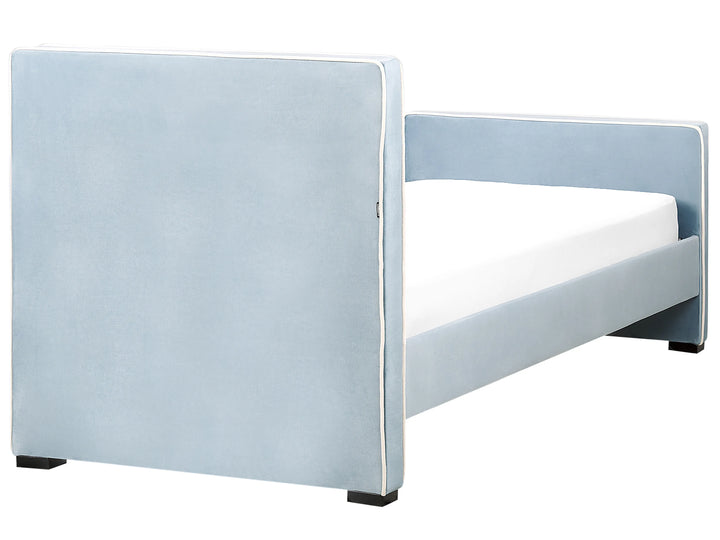 Bed Velvet 90 x 200 cm (EU Single) Light Blue Imberly