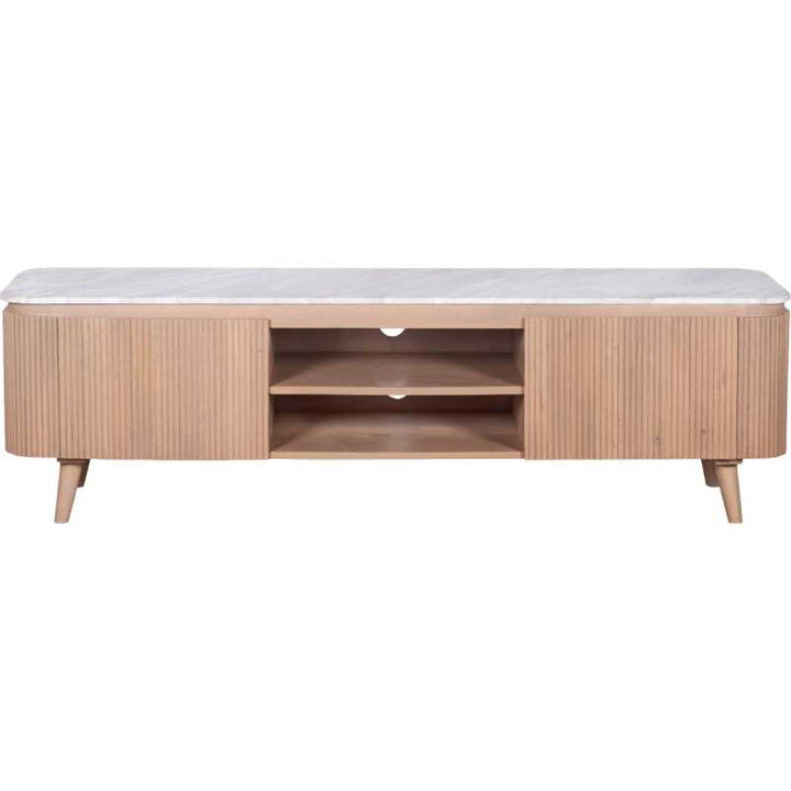 Ashford Natural Marble & Wood Large Tv Cabinet