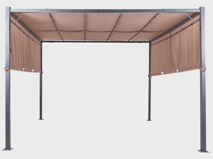 Parga Pergola With LED Lights Brown