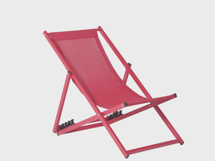 Boyter Folding Deck Chair Red