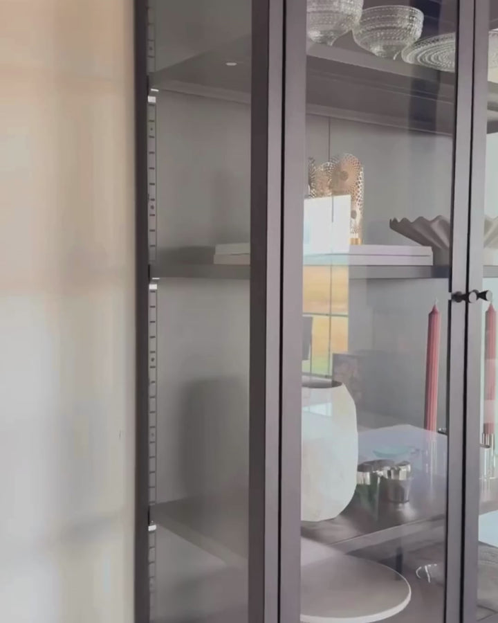 Display Cabinet Oxted Metal Black
