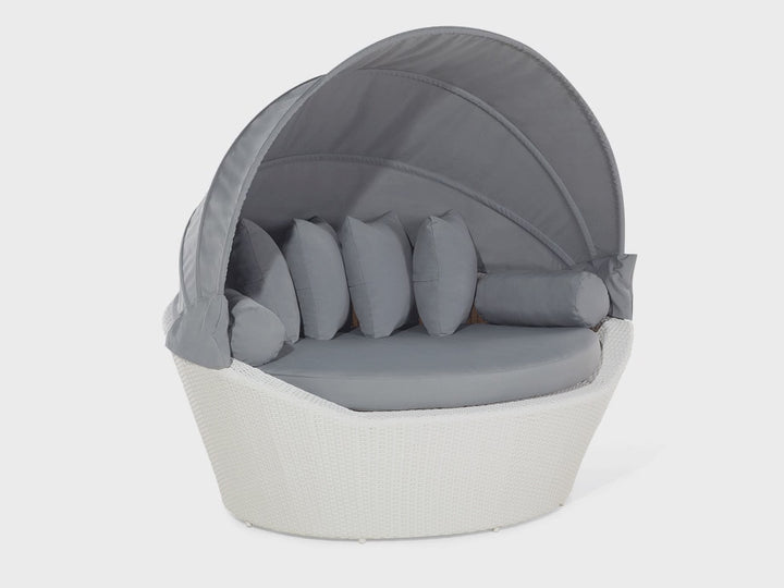 Sylt Pe Garden Daybed Rattan White