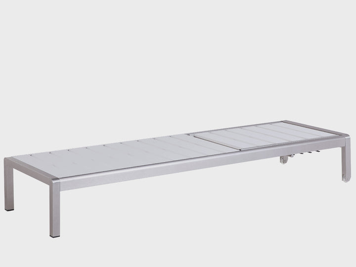 Aluminium Reclining Sun Lounger White Lasonja