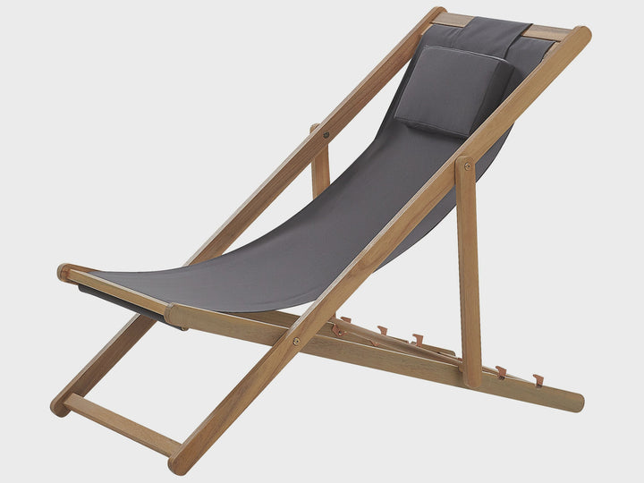 Folding Deck Chair and 2 Replacement Fabrics (Various Options) Light Wood Gennoveva