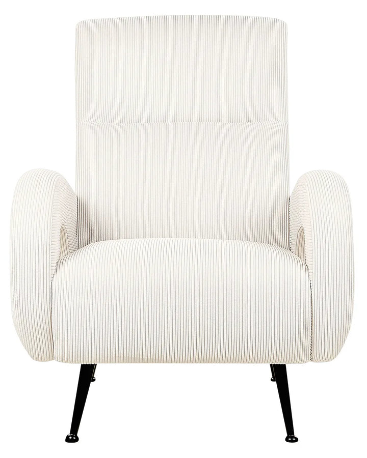 Armchair Corduroy Off-White Serta