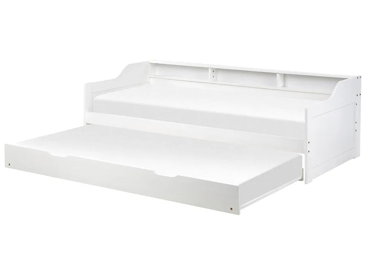 Trundle Bed Pine Wood 90 x 200 cm (EU Single) White Erlom